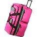 Olympia Luggage Sports Plus 26 Inch 8 Pocket Rolling Duffel Bag, Hot Pink, One Size