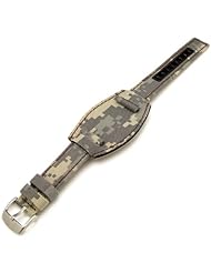 22mm Military Bunds Digital Camo Pattern Watch Strap, Brown Stitches