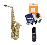 Legacy AS2000 Professional Alto Saxophone, Antique Finish with Case, Accessories and Yamaha Mouthpiece