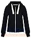 Fashion Wardrobe Womens Plain Hoodie Ladies Hooded Zip Zipper Top Sweat Shirt Jacket Coat Sweater (USA 10 / UK 12 (Large), Black)