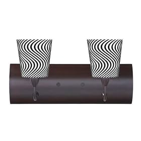 Besa Lighting Canto Zebra Bronze 12V Two-Light Bath Fixture by Besa