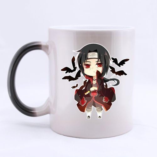 Japan Anime Cartoon Naruto Itachi Uchiha Custom Morphing Coffee Mug Tea Cup 11 OZ Office Home Cup (Printed on two sides)