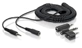 Philips SWA2150W27 3.5mm M-3.5mm F Headphone Extension Cable Coiled (20 feet, Black)