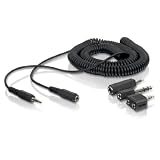 Philips SWA2150W27 3.5mm M-3.5mm F Headphone Extension Cable Coiled (20 feet, Black)