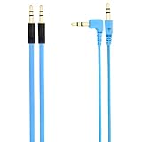 )?8 Amazon promotional for Chromo Inc. 2x Pack 3.5mm Auxiliary Cable 1 Angled and 1 Flat Audio Music Aux - Blue