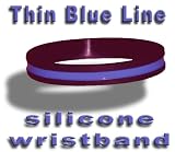 Thin Blue Line Silicone Wristband
