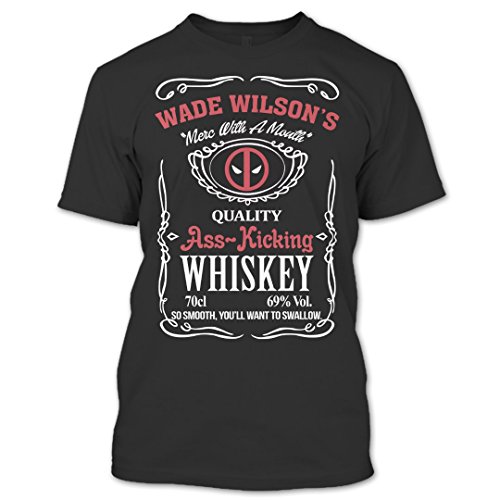 Wade Wilson's Quality Ass Kicking Whiskey Deadpool T Shirt