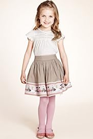 3 Piece Autograph Cotton Rich T Shirt Skirt Tights Outfit
