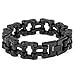 Trendsmax 23mm Heavy Mens Jewelry Black Tone 316L Stainless Steel Bracelet Motorcycle Biker Chain