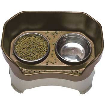 Neater Feeder Neater Feeder Double Diner Bronze Large Nf Neater Feeder Bronze Lg Bowls & Feeding Supplies