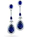 Bling Jewelry CZ Sapphire Color Teardrop Deco title=