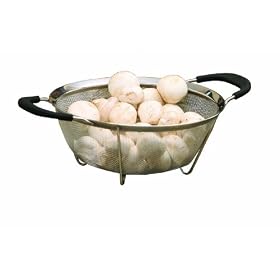 Buy ExcelSteel Professional Quality 6-1 2-Inch Heavy Gauge Mesh Colander With Santopreme Handles