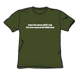 Voices Aren'T Real - Military Green S/S Adult T-Shirt For Men
