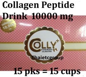 COLLY PINK PLUS Collagen Dietary Drink Strawberry Collagen peptide 10000mg. by Colly