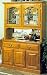 Illuminated Cabinet Oak Veneer Buffet China Hutch