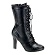4 Inch High Heel Western Wing Tip Ankle Boots Lace Up Steampunk Sexy Boots