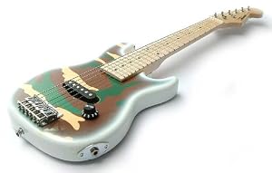 White Camouflage Childrens Guitar: 1/2 Size Childs Electric Guitar For Kids Beginners Aged 5-9