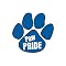 Paw Pride Cheer Cheek Decal 100-pk. - Blue