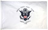 Large US COAST GUARD FLAG - - - 3x5 Foot DOUBLE SIDED - EMBROIDERED FLAG - - USCG Flag