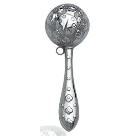  Sterling Silver Ball with Ladybug Rattle