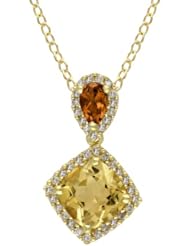 Sterling Silver Pendant Necklace (0.16 cttw, G-H Color, I2-I3 Clarity), 18