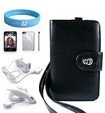 5-in-1 ipod touch 2g and 3g accessories pack of Car Charger + Wall Charger + Screen Protector + Black Wallet Carrying Case + Wristband