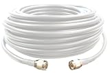 100 feet of LMR400 Ultra Low Loss Coax Cable *White Color* with N Male Connector Ends