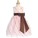 Lito Baby Girls Pink Sleeveless Flower Girl Dress 24M