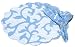 Serendipity 17 Round Quilted Placemat & Matching Cloth Napkin - Elegant, Blue, Ocean, Beach, Coastal Décor