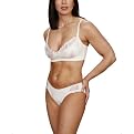 Glow Chic Lovely Bra & Panty Set - White/Lavender