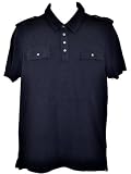 DKNY Jeans Mens Cotton Knit Polo Style T-shirt Navy Blue