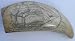 Whaling Ship Caribbean Sailing Motif Whale Tooth Scrimshaw Replica
