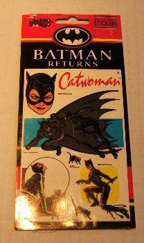  Vintage Batman Returns Removable Stickers Featuring Catwoman