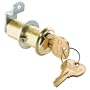 1-3/16'' Long Cylinder Lock, Antique brass keyed differently