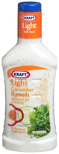 Kraft Light Cucumber Ranch Reduced Fat Dressing, 16-Ounce Bottles (Pack of 6)
