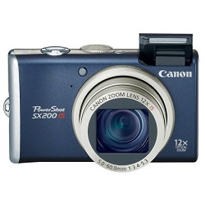 Canon PowerShot SX200IS 12.1 MP Digital Camera with 12x Wide Angle Optical Image Stabilized Zoom and 3.0-inch LCD (Blue)