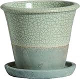植木鉢 オキナポットｍｉｎｉ０７ 底穴あり 受皿付 クリア