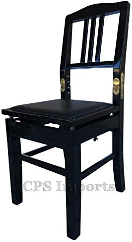 Adjustable Piano Chair Bench with Quick Adjustment in Ebony
