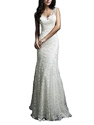 V-neck  Applique Lace Sheer Sleeveless Mermaid Tulle  Dress with a Brush/Sweep Train  With Ruffles