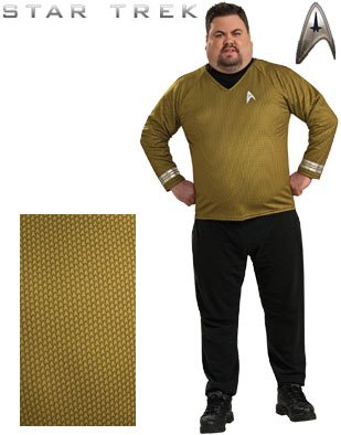  New Deluxe Star Trek Movie Plus Size Gold Kick Costume