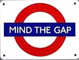 Mind The Gap London Underground Roundel small enamel sign (ba)