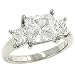 Princess Cut Diamond Engagement Ring 1.00cttw (cz ctr)