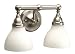 Premier 617302 Wellington Vanity Fixture 2-Light, Brushed Nickel
