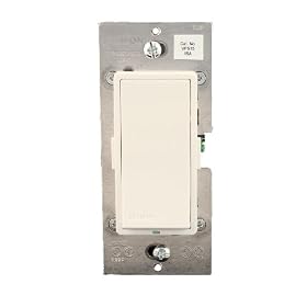 Leviton VPS15-1LZ, Vizia + Digital 15A Electronic Switch, Single Pole or 3-Way, White/Ivory/Light Almond