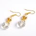 Fashion White Clear Rhinestones Crystals Golden Chain Lady Elegant Earrings
