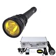 35W / 28W 380mm 3200LM Hid Rechargable Flashlight Torch With 6600mah Li-ion Battery And Car Charger