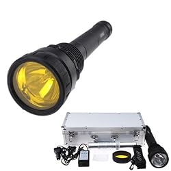 35W / 28W 380mm 3200LM Hid Rechargable Flashlight Torch With 6600mah Li-ion Battery And Car Charger