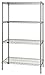 Quantum Storage Systems WR86-2448C Starter Kit for 86" High 4-Tier Wire Shelving Unit, Chrome Finish, 24" Width x 48" Length x 86" Height