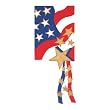 Stars & Stripes Adorned Garden Size Applique Flag Stars & Stripes Adorned Garden Size Applique Flag