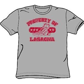 Garfield PROPERTY OF LASAGNE Funny Adult T-shirt